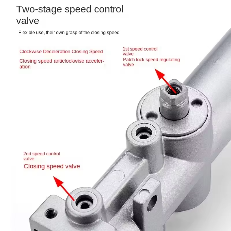Heavy Duty 180 Degrees Slide Rail Two Way Door Closer Concealed Hold-open Hidden Automatic Hydraulic Overhead Door Closer - 图片 4