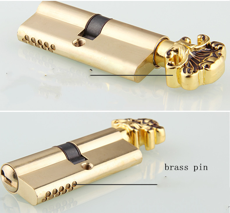 Wooden Door Lock Handle Lock Room Door Lock European Luxury Style Villa Lock - 图片 4