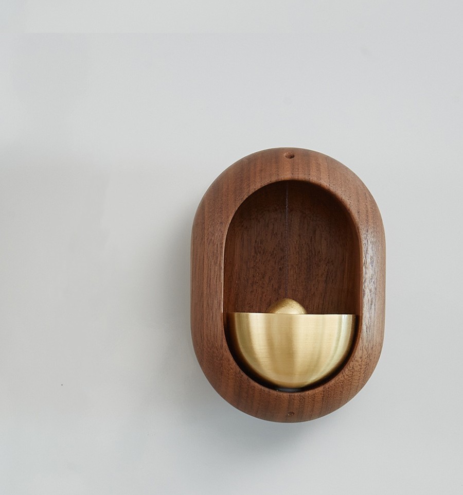 Wooden Magnetic Suction Door Bell Pendant - 图片 5