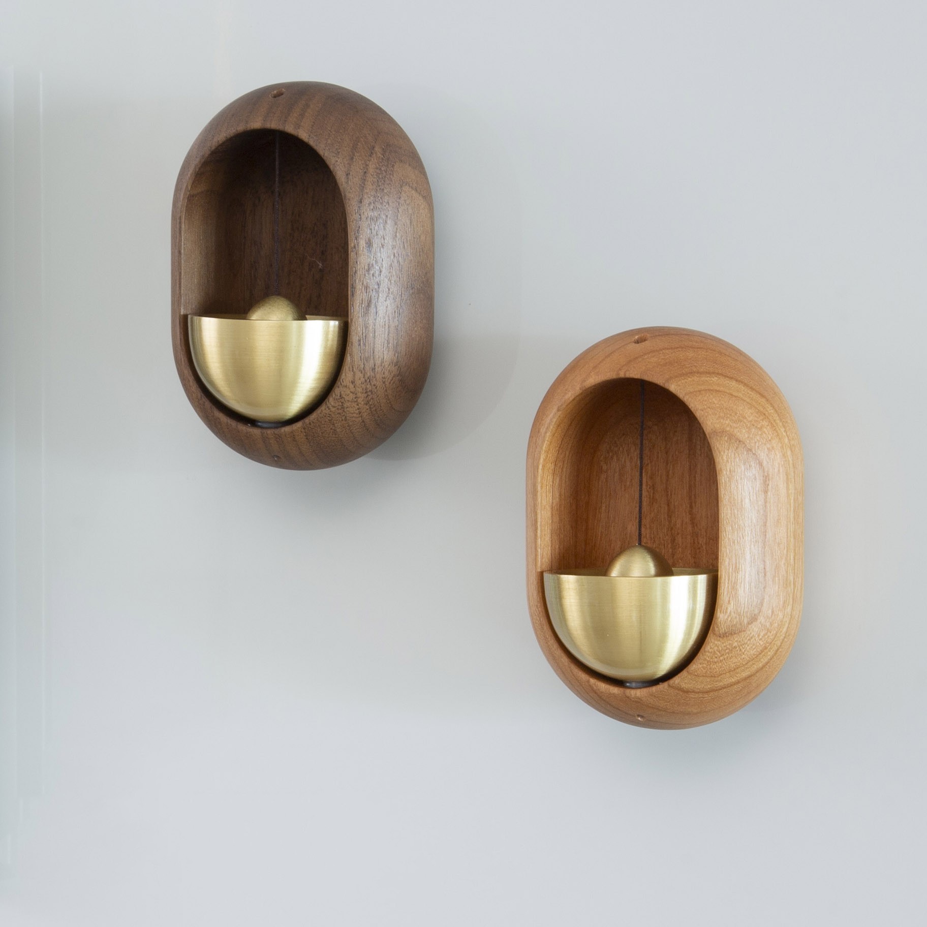 Wooden Magnetic Suction Door Bell Pendant - 图片 2