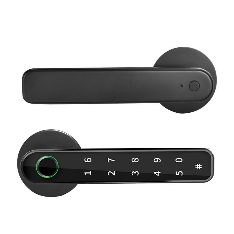 Glass Room Door Indoor Wooden Door Fingerprint Lock Bluetooth Lock - 图片 5