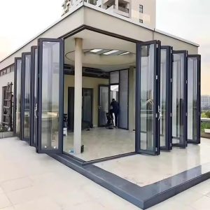 Custom Waterproof Aluminum Accordion Folding Door For Interior Room Divider