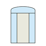 Door with Two Sidelites and Segment Head Transom