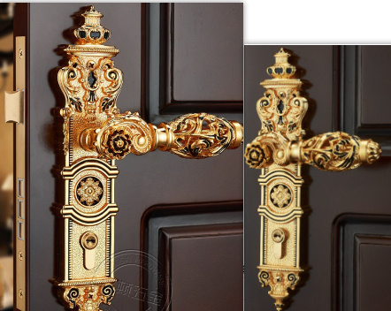 Wooden Door Lock Handle Lock Room Door Lock European Luxury Style Villa Lock - 图片 7