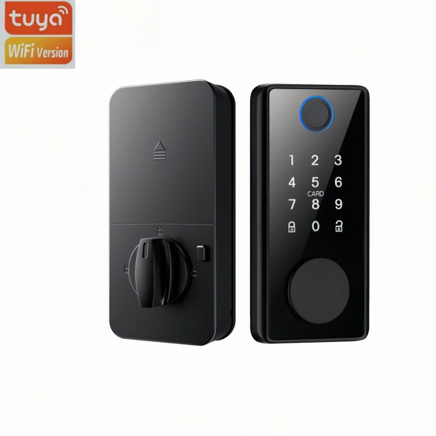 Graffiti Smart Door Lock Wooden Door Fingerprint Lock Auxiliary Closing - 图片 8
