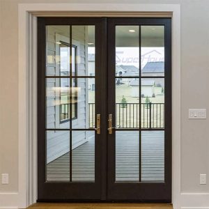 Aluminum Casement French Door Hurricane Impact Glass -