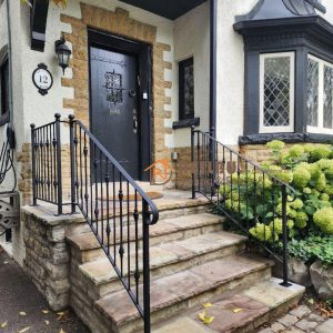 Wrought Iron Exterior Railing - Modern Villa Garden Terrace