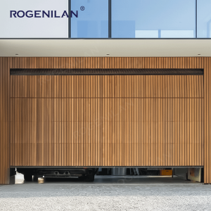 Aluminum Foamed Sandwich Garage Door - Wood Grain Security