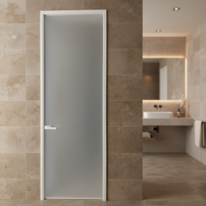 Aluminum Frame Casement Bathroom Door Water Resistant -