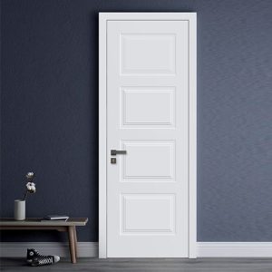 Solid Wood Interior Door French Plain Finish - Modern Villa