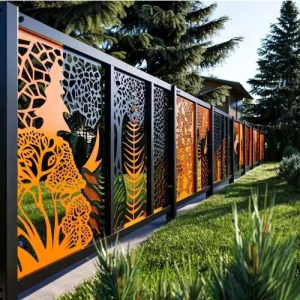 Galvanized Steel Laser-Cut Privacy Screen - Modular Outdoor