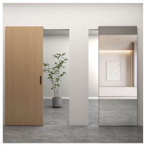 Solid Wood Barn Door Soundproof Sliding with Hardware Kit