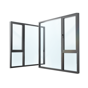 Aluminum Casement Window Double Glazed Soundproof - Villa