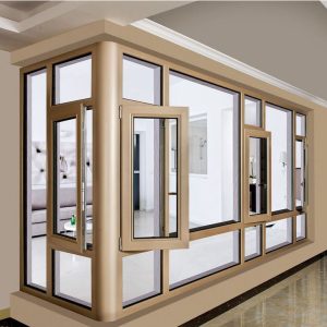 Aluminum Casement Window Tempered Glass - Security Mesh