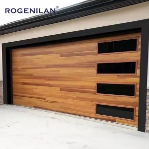 Aluminum Wood Composite Insulated Sectional Garage Door -