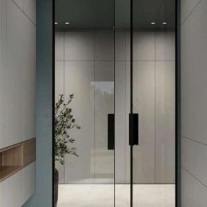 Aluminium Sliding French Door with Internal Glass Divider -