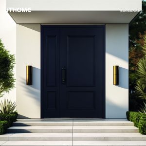 Stainless Steel Front Entry Door With Armored Security -