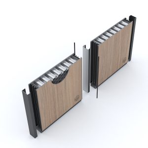 Wood Grain Steel Modular Wall - Fire Rated Office Partition