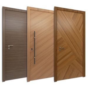 Wood Composite Interior Door Aluminum Frame Honeycomb Core
