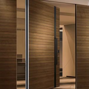 Solid Wood Pivot Front Door With Security Core - Residential