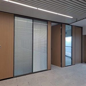 Steel Keel Double Glass Partition 6+12A+6 Built-In Louvers