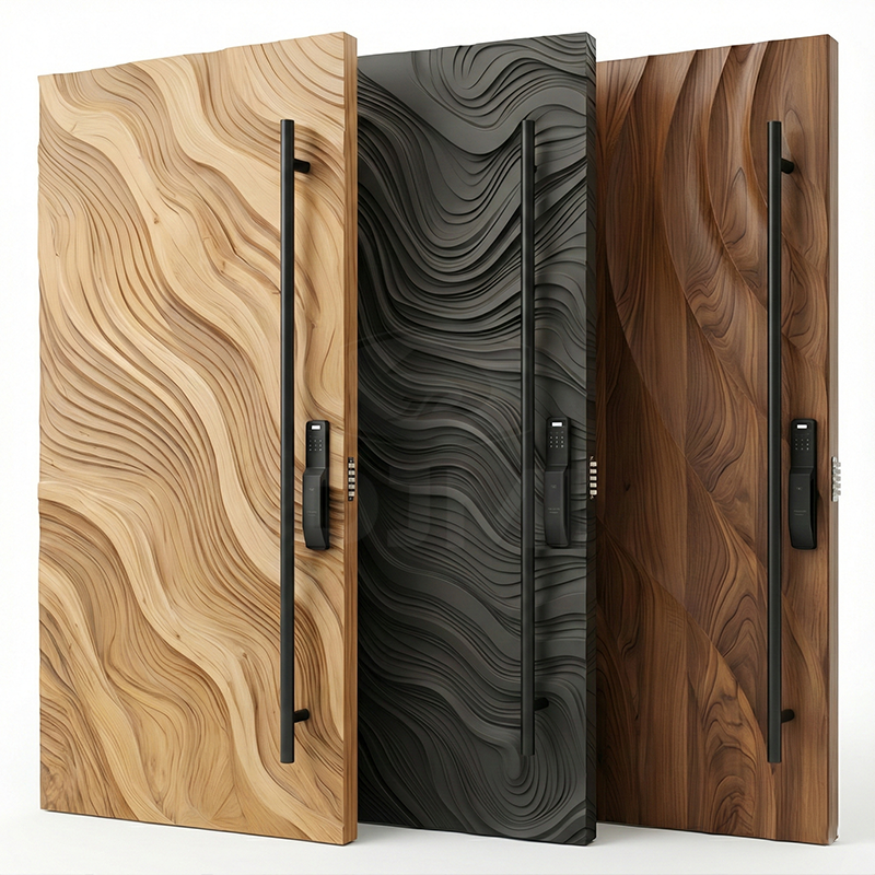 Custom Woodgrain Exterior Doors | OEM Manufacturer | Jusen