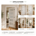 Modern 5-Panel Glass Sliding Barn Door
