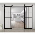 Aluminum Frame Sliding Glass Barn Door