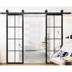 Aluminum Frame Sliding Glass Barn Door