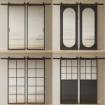 Glass Barn Door Aluminum Alloy Sliding Track System
