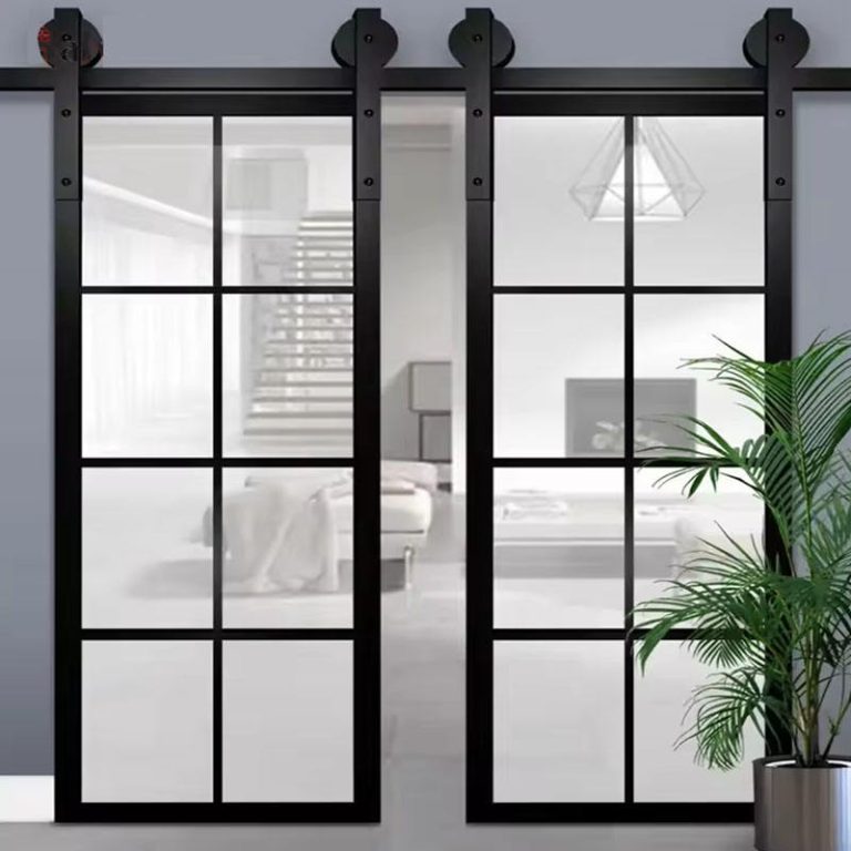 Aluminum Frame Sliding Glass Barn Door