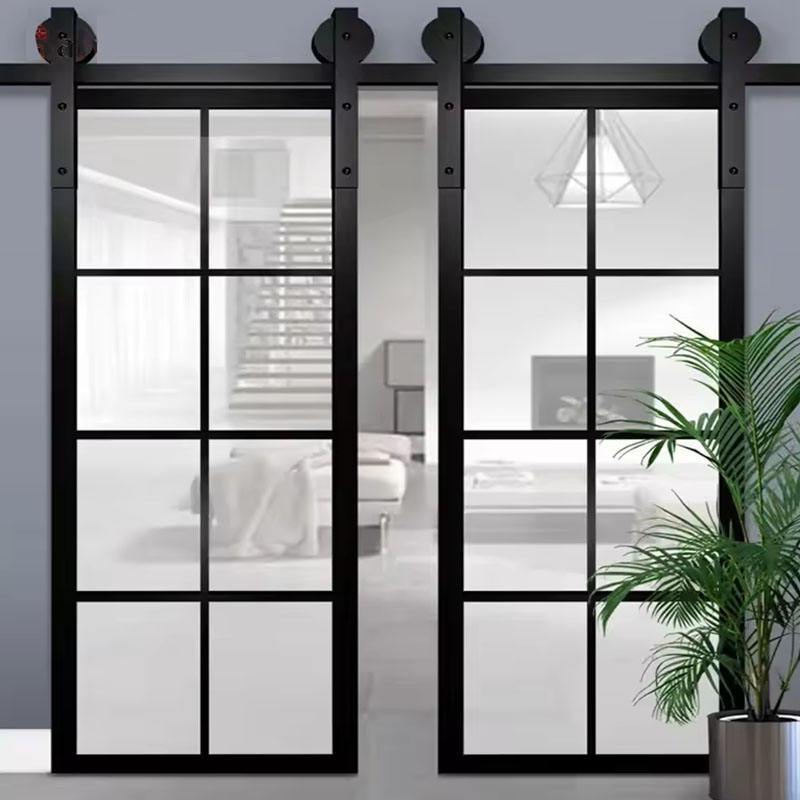 Aluminum Frame Sliding Glass Barn Door
