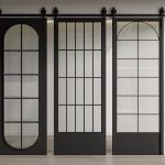 Glass Barn Door Aluminum Alloy Sliding Track System