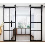 Aluminum Frame Sliding Glass Barn Door